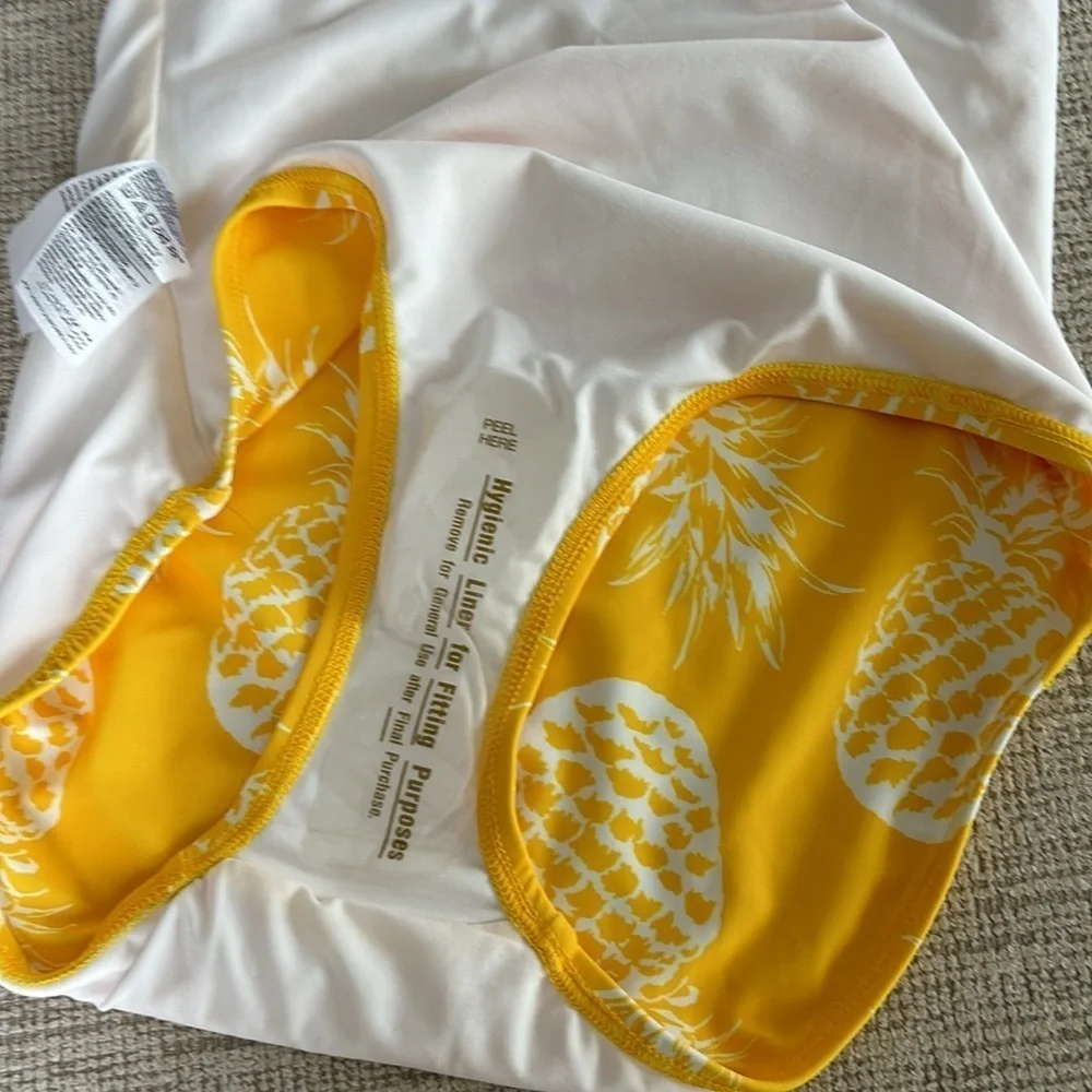 Old Navy pineapple, one piece, bathing suit